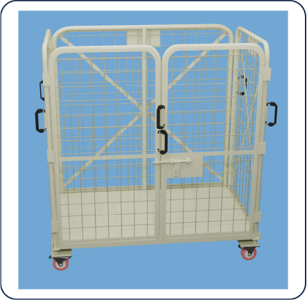  Foldable MS Wire/Nylon Mesh Trolley for large volume 